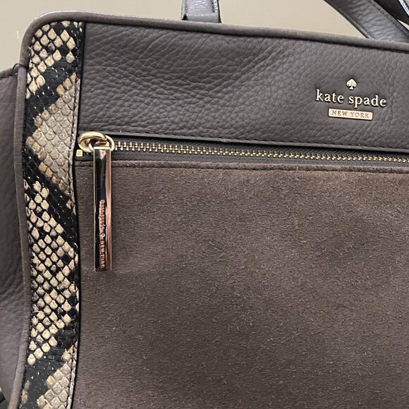 Kate Spade leather-suede satchel - Picture 2 of 6